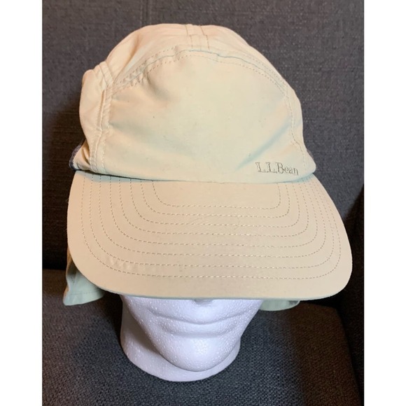 LL Bean Tan Hat Cap Hunting Fishing Duck Bill Safari Mens Sz Medium #506360 EUC! - Picture 2 of 9